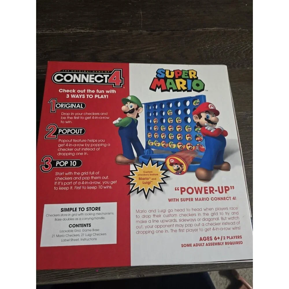 2014 Super Mario Connect 4 Complete In Box USAopoly Hasbro Nintendo